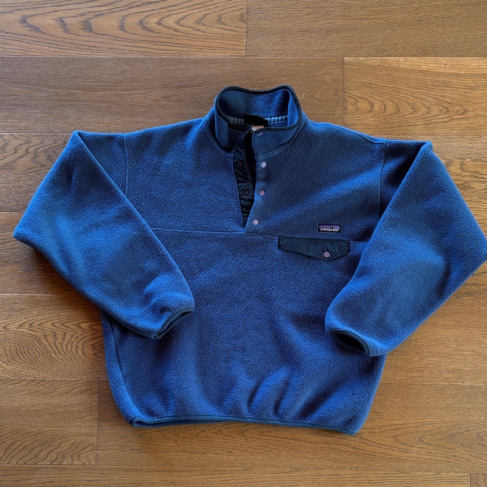 Patagonia Vintage Men's Synchilla in Deep Blue Sz Medium